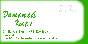 dominik kuti business card